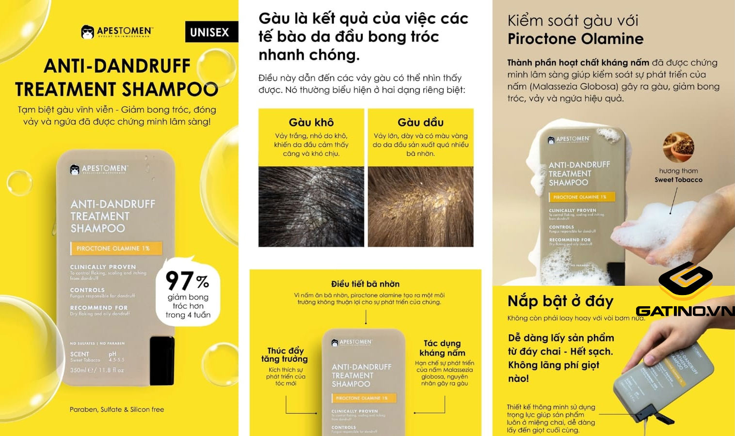 Dầu gội Apestomen Anti Dandruff Treatment Shampoo trị gầu