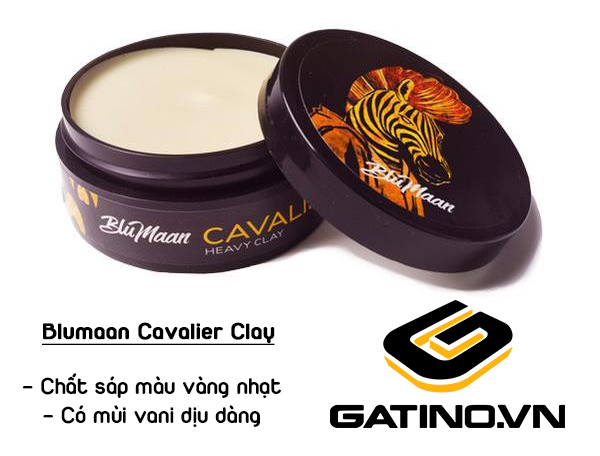 Blumaan Cavalier Clay có chất sáp màu vàng, hương thơm vani dịu nhẹ