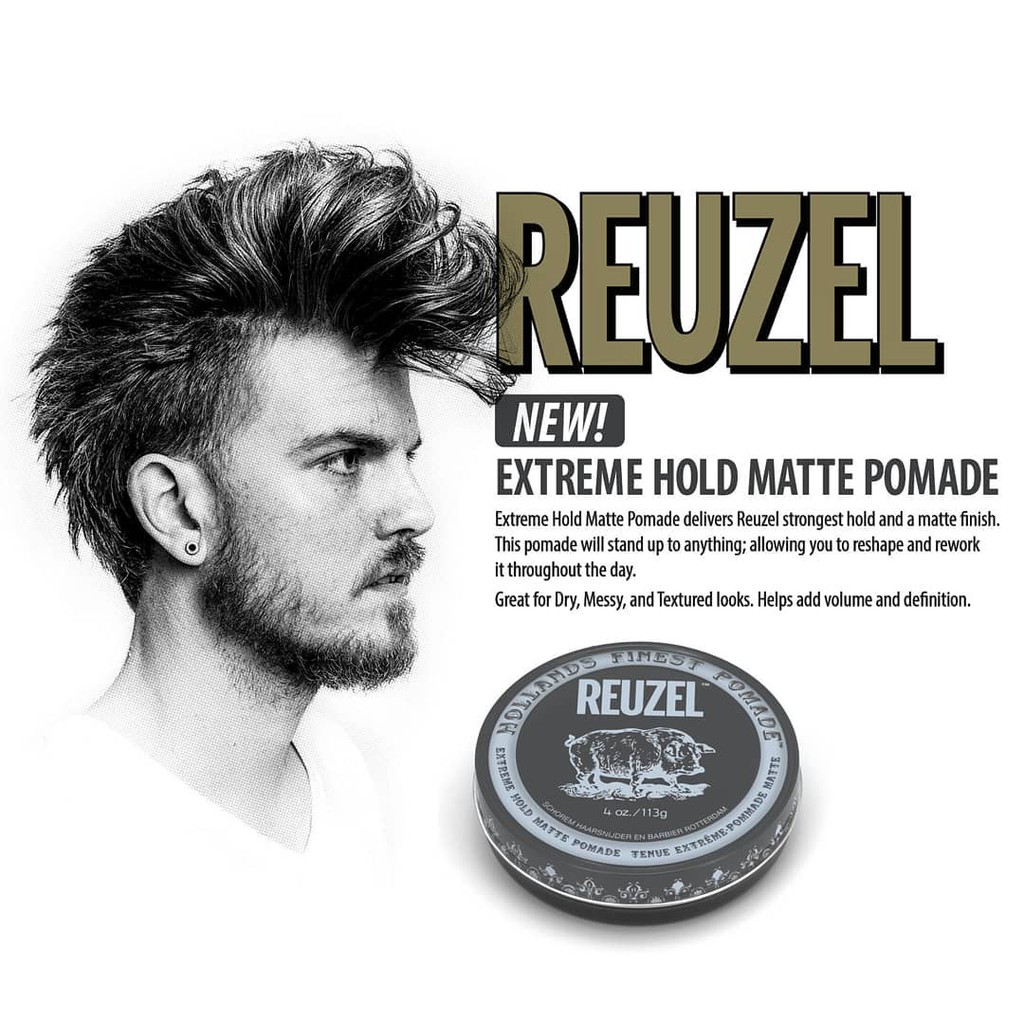 Reuzel Extreme Hold Matte Pomade giữ nếp cục đỉnh