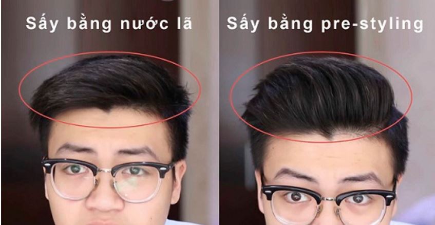 So sánh tóc sử dụng sản phẩm Pre-styling