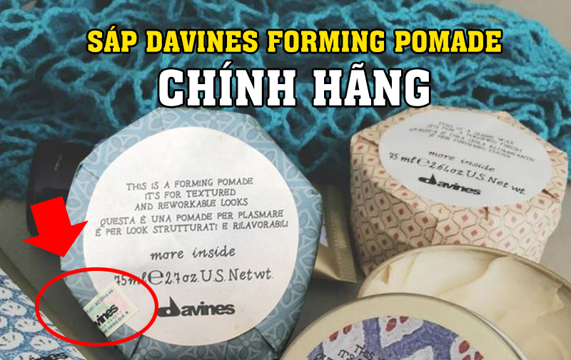 Các sản phẩm Davines Forming Pomade có tem chống hàng giả