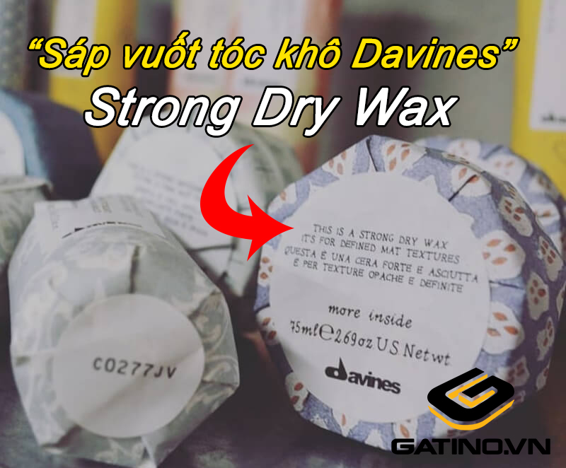 Thiết kế bao bì sáp Davines Strong Dry Wax