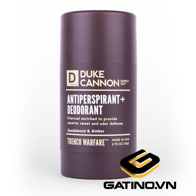 Lăn khử mùi Duke Cannon Antiperspirant Deodorant Trench Warfare Sandalwood Amber