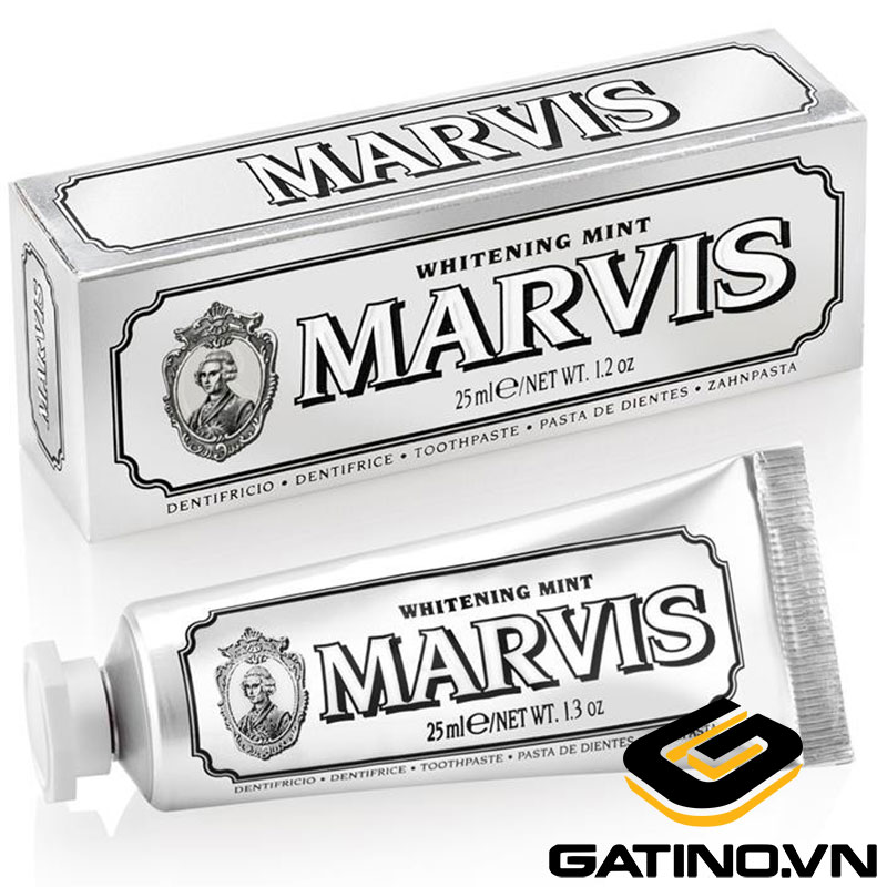 Kem đánh răng Marvis Whitening Mint Màu trắng bạc 25ml