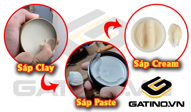 So sánh sáp Clay - Paste - Cream