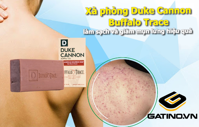 Xà phòng Duke Cannon Buffalo Trace làm sạch và hỗ trợ giảm mụn lưng hiệu quả