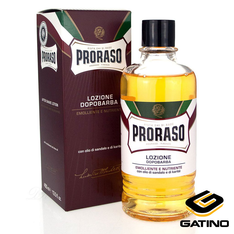 PRORASO RED AFTER SHAVE LOTION 400ml Karite Butter & Sandal Oil (Màu đỏ)