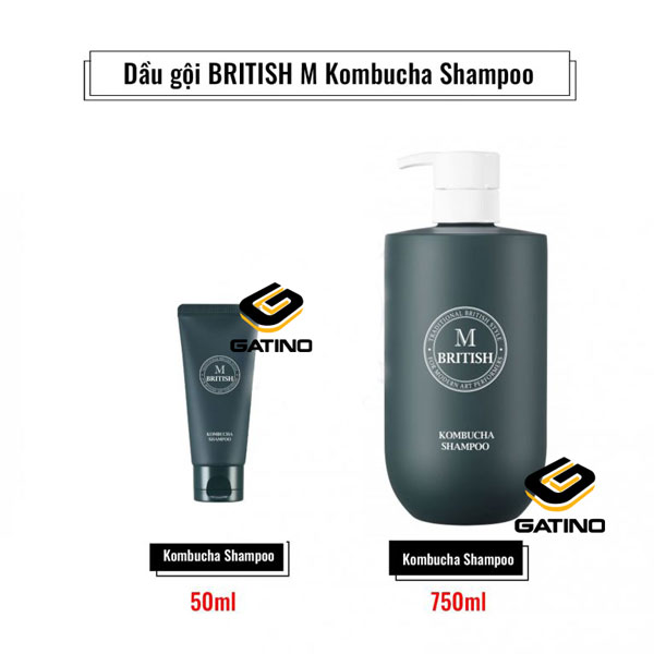 Dầu gội M British Kombucha Shampoo 50ml và 750ml chính hãng
